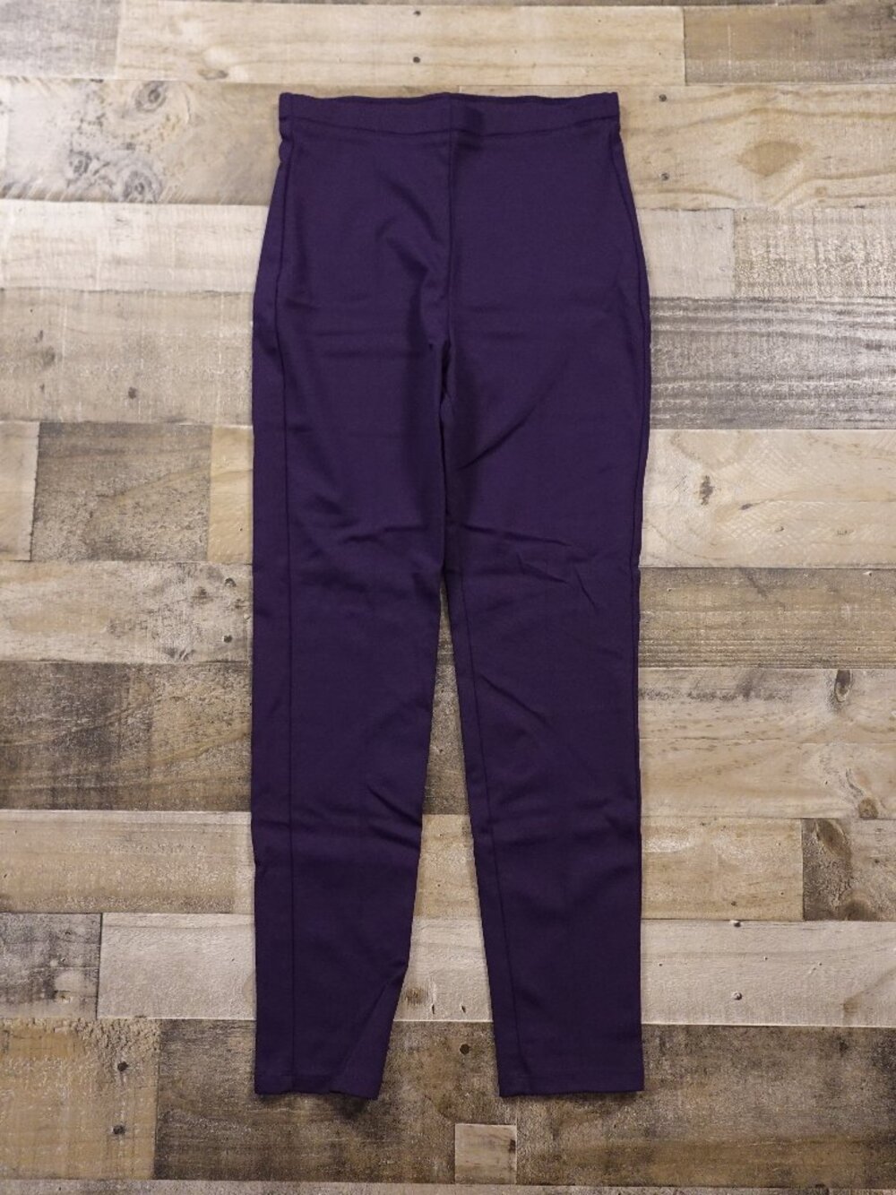 Babaton I-01 High Rise Skinny Pants Women’s Large Purple Stretch Career Pull On